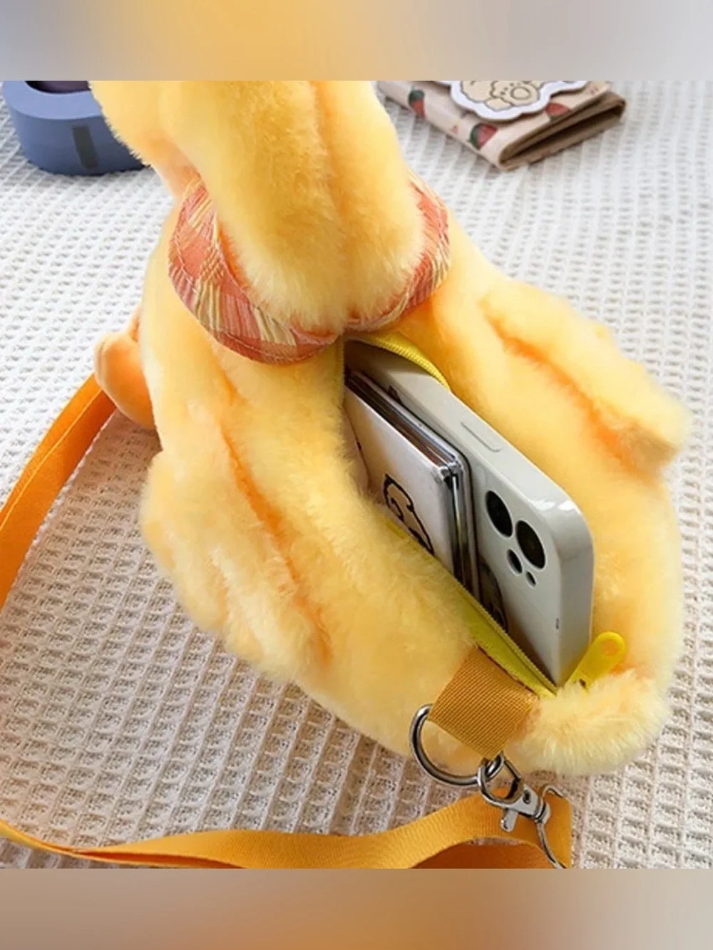 NWT Yellow Plush Duck Crossbody Novelty Bag Purse